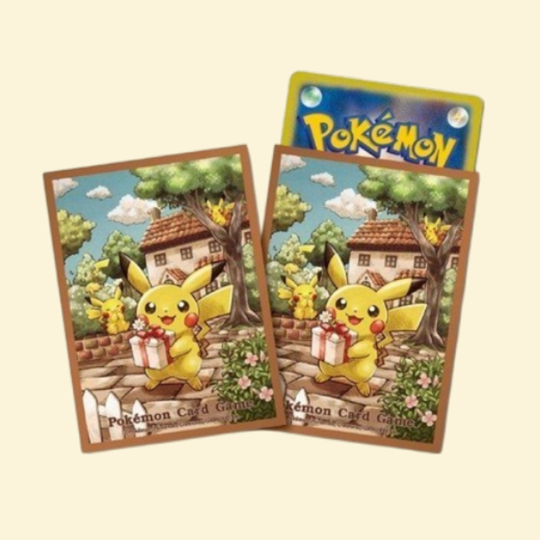 Pack 64 fundas Pikachu´s Gift Marrón